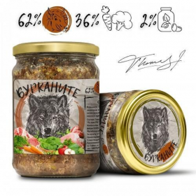 Бурканите - храна за кучета с говеждо и зеленчуци 480гр